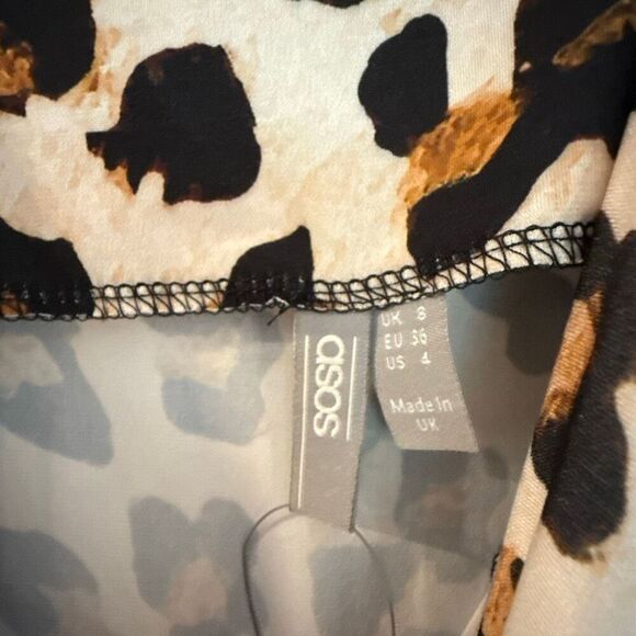 ASOS maternity NWT leopard cowl neck fitted dress 4 - Picture 4 of 9